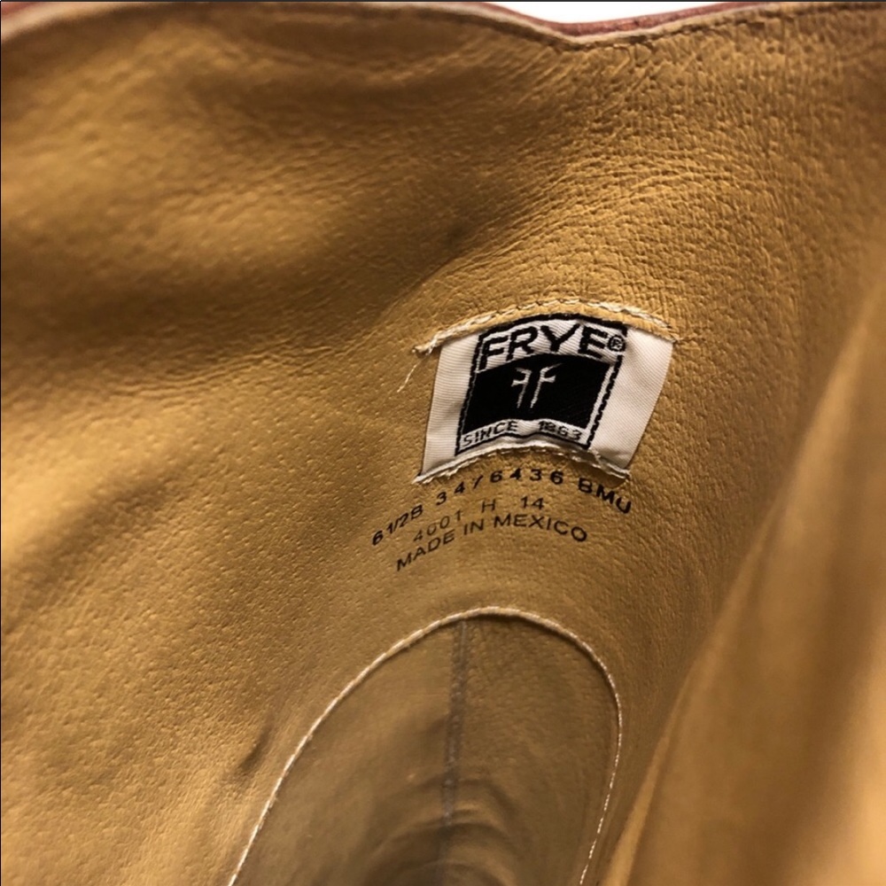 Frye Melissa Logo Two Toned Riding Boots Size 6.5 - Picture 5 of 6